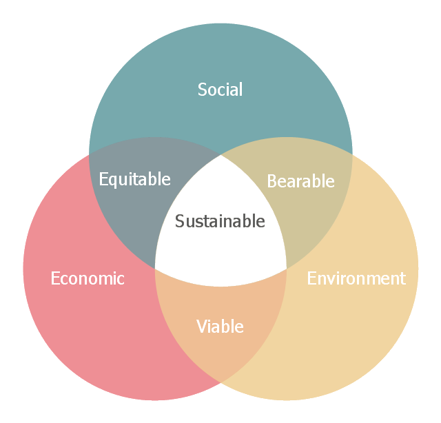 The three pillar of sustainable development